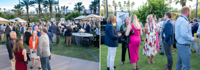 Photo of attendees at welcome reception