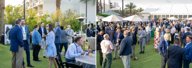 Photo of attendees at welcome reception